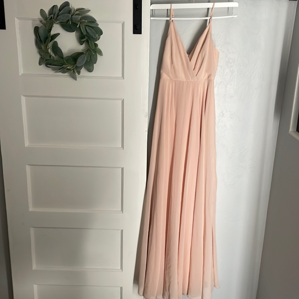 Blush maxi dress